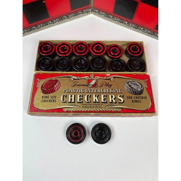 Vintage Transogram Checkers / Backgammon Board - Picture 2 of 4